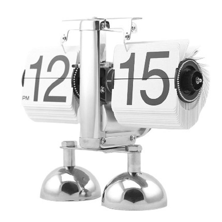 Настольные ретро - часы с перекидным циферблатом Flip Clock на двух ножках
